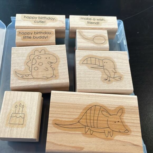 Stampin Up Little Buddy Birthday Wooden Stamp set - Picture 3 of 3